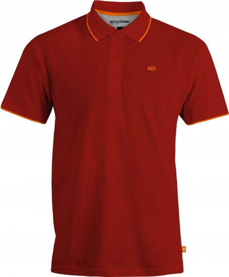 Motley Denim Helsinki Polo Red - Polosärgid - Meeste suured polosärgid 2XL – 8XL
