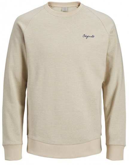 Jack & Jones Hide Sweatshirt Oatmeal - Sviitrid ja dressipluusid - Meeste suured kapuutsiga jakid suurustes 2XL – 14XL
