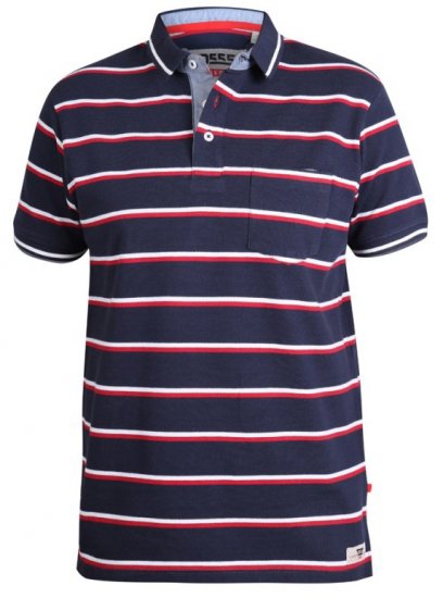 D555 Holmes Polo Navy - Polosärgid - Meeste suured polosärgid 2XL – 8XL