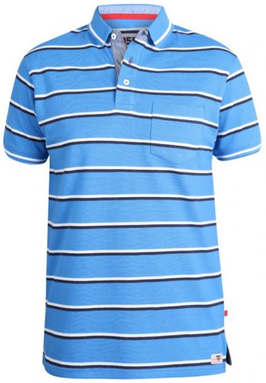 D555 Holmes Polo Blue - Polosärgid - Meeste suured polosärgid 2XL – 8XL