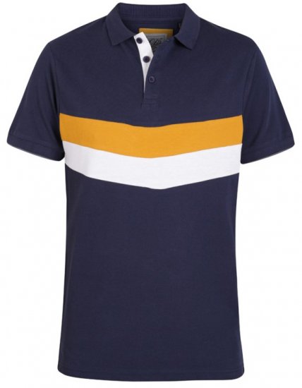 D555 Hopkins Polo Navy - Polosärgid - Meeste suured polosärgid 2XL – 8XL