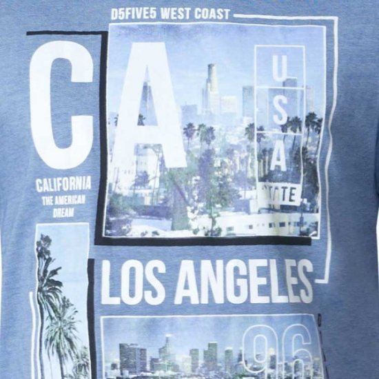 D555 Howie Fine Stripe T-shirt Blue - T-särgid - Suured T-särgid 2XL – 14XL