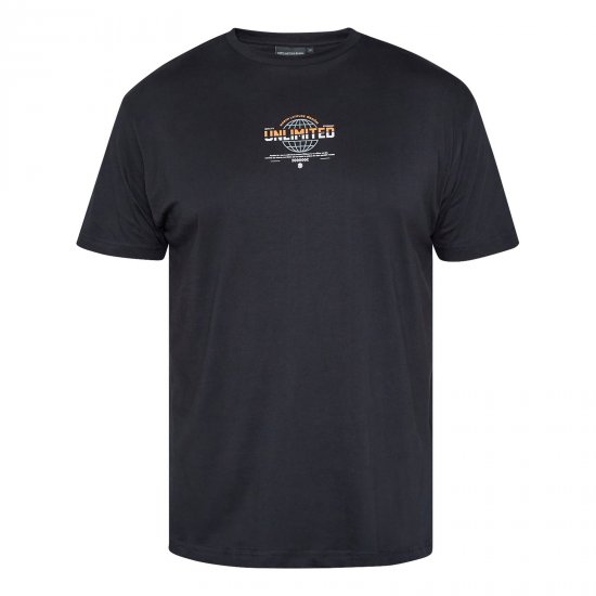North Latitude T-Shirt With Print Must - T-särgid - Suured T-särgid 2XL – 14XL