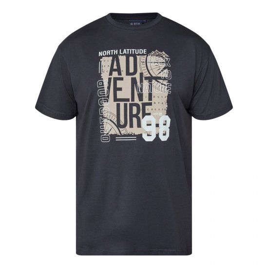 North Latitude Adventure 98 Graphic Tee Must - T-särgid - Suured T-särgid 2XL – 14XL