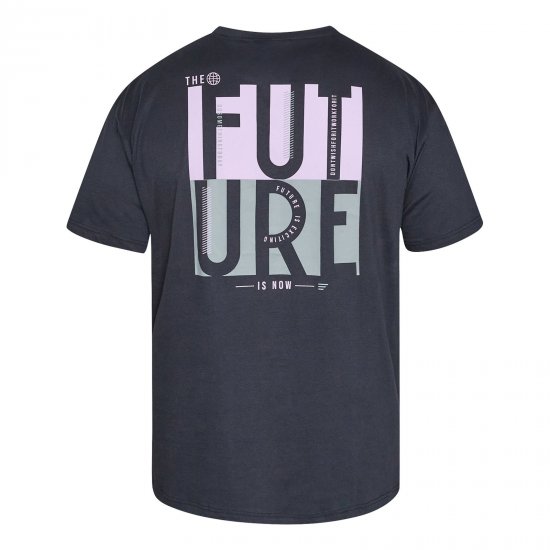 North Latitude T-Shirt With Back Print Must - TALL T-särgid - T-särgid pikkadele meestele