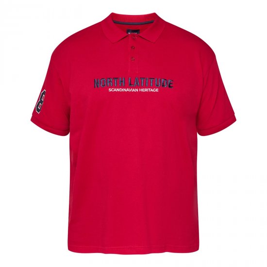 North Latitude Logo Polo Kollane/Oranž - Polosärgid - Meeste suured polosärgid 2XL – 8XL
