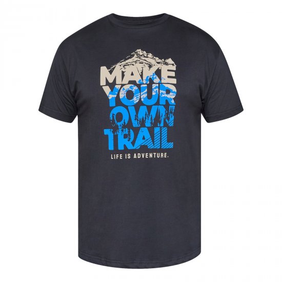North Latitude Trail T-Shirt Must - T-särgid - Suured T-särgid 2XL – 14XL