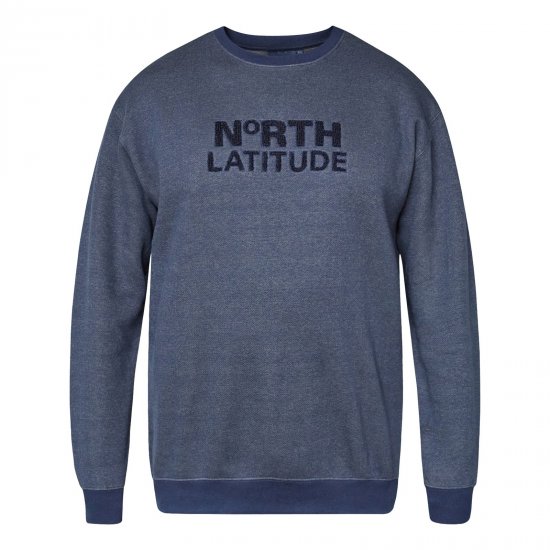 North Latitude Crewneck Logo Sweat Tumesinine - TALL dressipluusid - TALL dressipluusid ja pusad