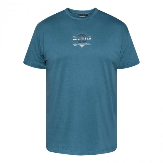 North Latitude T-Shirt With Print Sinine - T-särgid - Suured T-särgid 2XL – 14XL