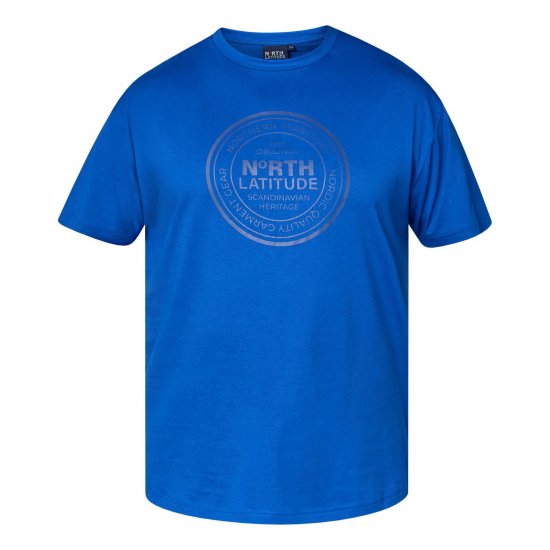 North Latitude T-Shirt Sinine - T-särgid - Suured T-särgid 2XL – 14XL