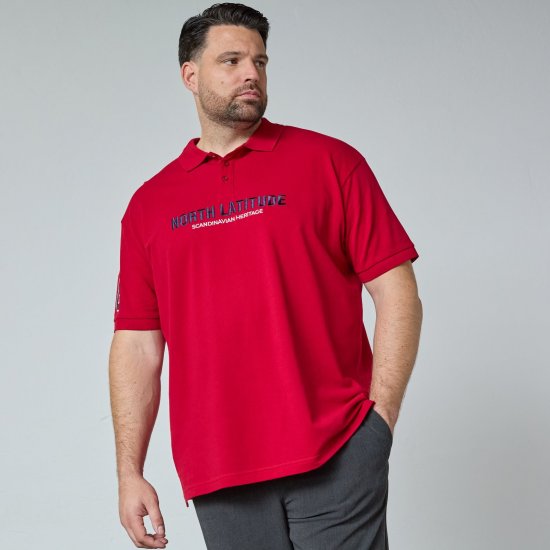 North Latitude Logo Polo Kollane/Oranž - Polosärgid - Meeste suured polosärgid 2XL – 8XL
