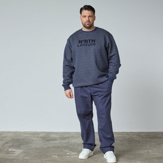 North Latitude Crewneck Logo Sweat Tumesinine - TALL dressipluusid - TALL dressipluusid ja pusad