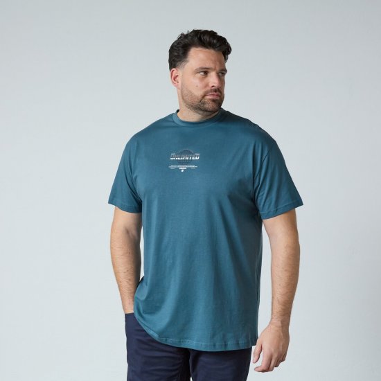North Latitude T-Shirt With Print Sinine - T-särgid - Suured T-särgid 2XL – 14XL