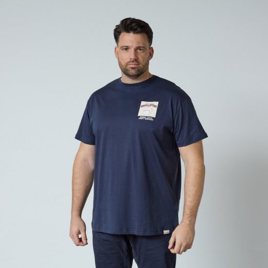 North Latitude T-Shirt With Print Tumesinine - T-särgid - Suured T-särgid 2XL – 14XL