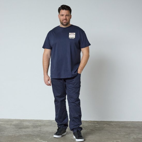 North Latitude T-Shirt With Print Tumesinine - TALL T-särgid - T-särgid pikkadele meestele