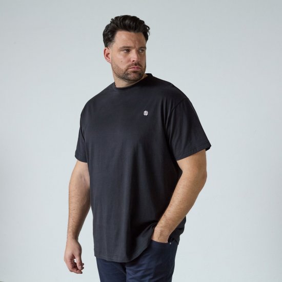 North Latitude T-Shirt With Back Print Must - T-särgid - Suured T-särgid 2XL – 14XL