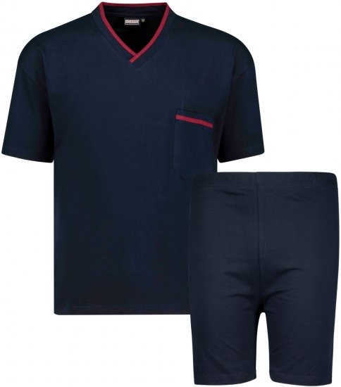 Adamo Ben Short sleeve Pyjama Navy - Aluspesu ja Ujumisriided - Aluspesu 2XL-8XL