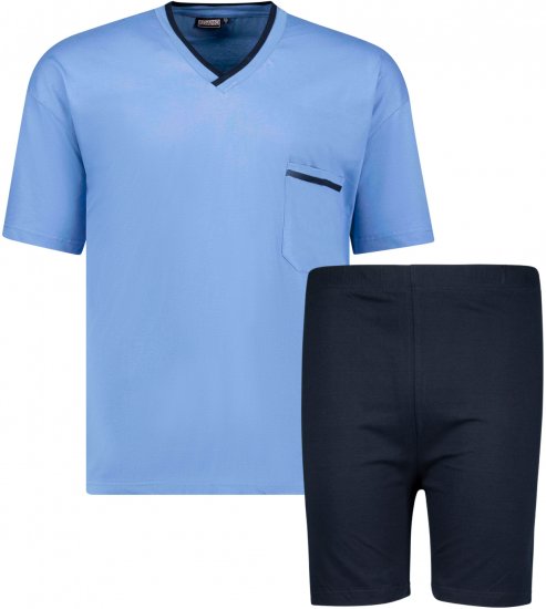 Adamo Ben Short sleeve Pyjama Light Blue - Aluspesu ja Ujumisriided - Aluspesu 2XL-8XL