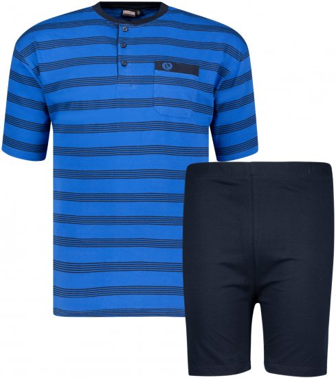 Adamo Anil Serafino Short sleeve Pyjama Royal Blue - Aluspesu ja Ujumisriided - Aluspesu 2XL-8XL