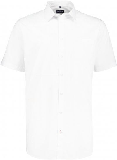 Adamo Warren Comfort Fit Short Sleeve Shirt White - Särgid - Meeste suured särgid 2XL – 8XL