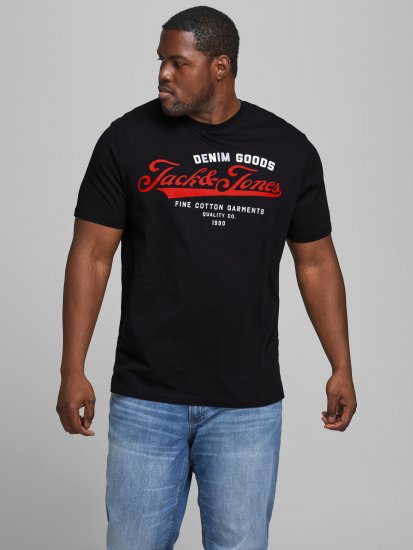 Jack & Jones Elogo T-Shirt Black - T-särgid - Suured T-särgid 2XL – 14XL