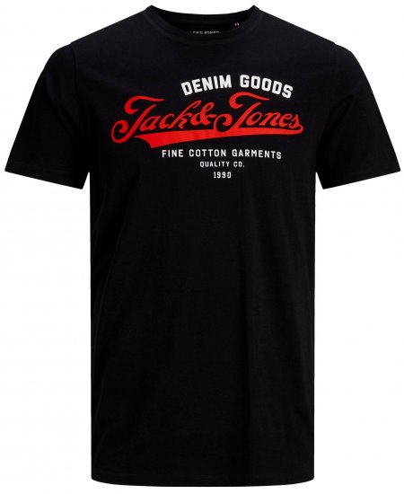 Jack & Jones Elogo T-Shirt Black - T-särgid - Suured T-särgid 2XL – 14XL