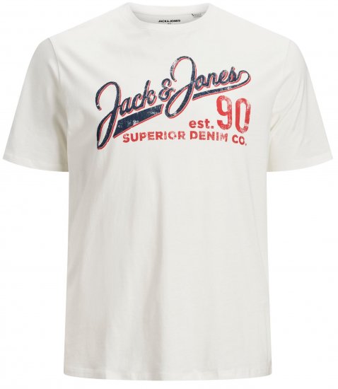 Jack & Jones Elogo T-Shirt White - T-särgid - Suured T-särgid 2XL – 14XL