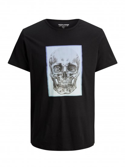 Jack & Jones Gradskull T-Shirt Black - T-särgid - Suured T-särgid 2XL – 14XL