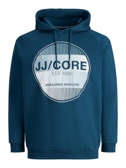Jack & Jones Booster Hoodie Blue - Sviitrid ja dressipluusid - Meeste suured kapuutsiga jakid suurustes 2XL – 14XL