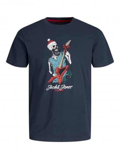 Jack & Jones JORFESTIVE Xmas Skull T-shirt Navy - T-särgid - Suured T-särgid 2XL – 14XL