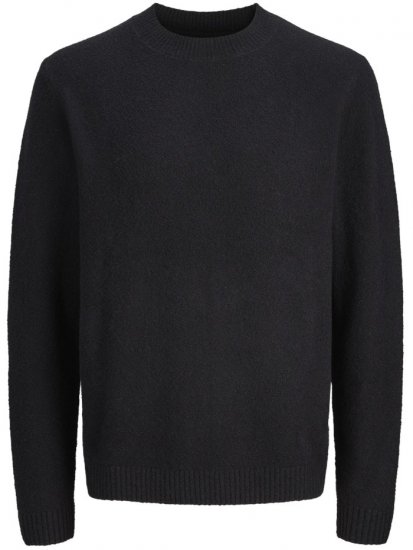 Jack & Jones Maverick Crew Neck Knitted Sweater Black - Sviitrid ja dressipluusid - Meeste suured kapuutsiga jakid suurustes 2XL – 14XL