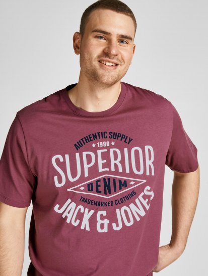 Jack & Jones JJELOGO TEE Hawthorn Rose - T-särgid - Suured T-särgid 2XL – 14XL