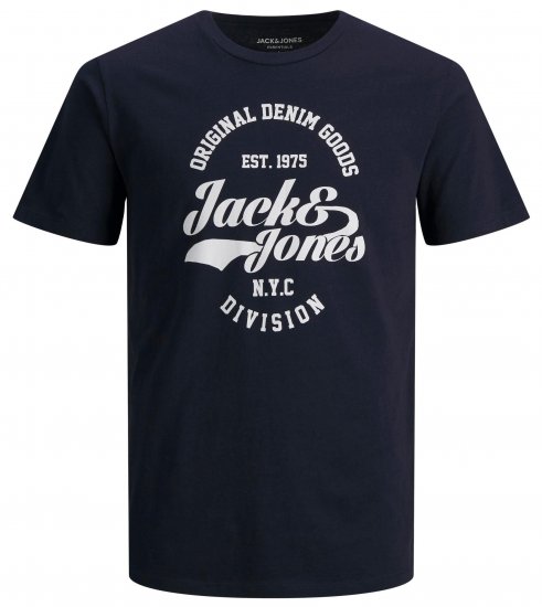 Jack & Jones JJERAFA TEE Navy - T-särgid - Suured T-särgid 2XL – 14XL