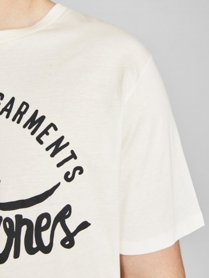 Jack & Jones JJERAFA TEE White - T-särgid - Suured T-särgid 2XL – 14XL
