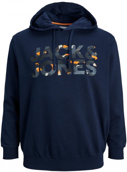 Jack & Jones JJRAMP Hoodie Navy - Sviitrid ja dressipluusid - Meeste suured kapuutsiga jakid suurustes 2XL – 14XL