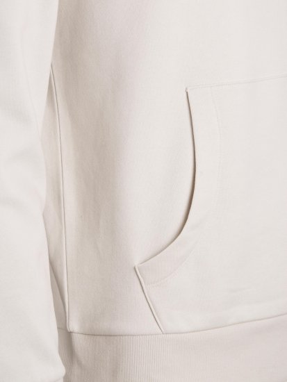 Jack & Jones JCOKING SWEAT HOOD Light Gray - Sviitrid ja dressipluusid - Meeste suured kapuutsiga jakid suurustes 2XL – 14XL