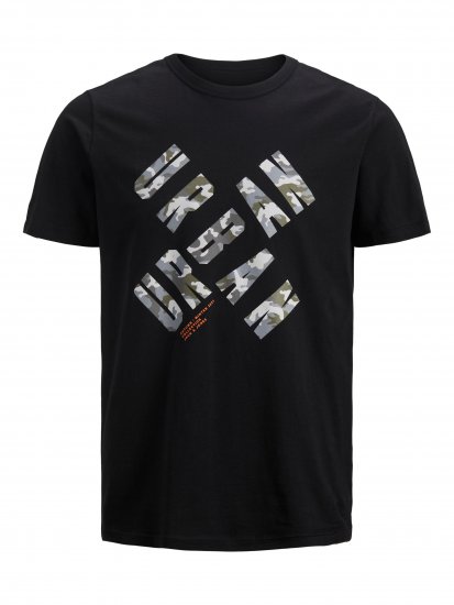 Jack & Jones JCOSTREET TEE Black - T-särgid - Suured T-särgid 2XL – 14XL