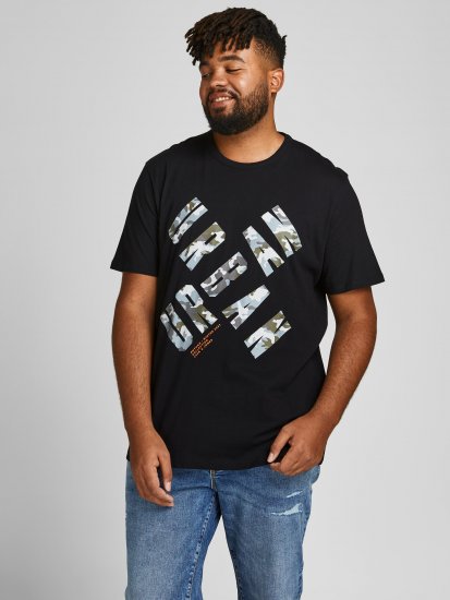 Jack & Jones JCOSTREET TEE Black - T-särgid - Suured T-särgid 2XL – 14XL