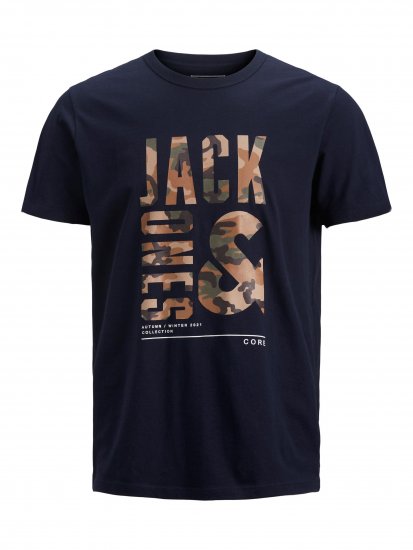 Jack & Jones JCOSTREET TEE Navy - T-särgid - Suured T-särgid 2XL – 14XL