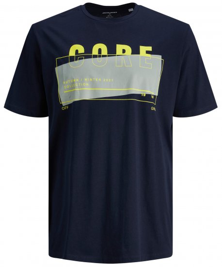 Jack & Jones JCOBOOSTER TEE Navy - T-särgid - Suured T-särgid 2XL – 14XL