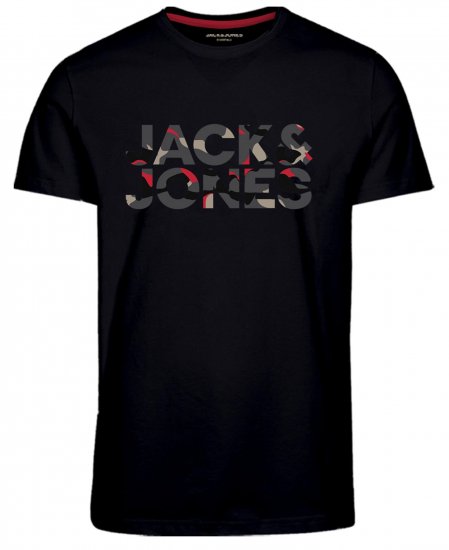 Jack & Jones JJRAMP T-Shirt Soldier Print Black - Suured Riided - Suurte meeste riided 2XL – 8XL