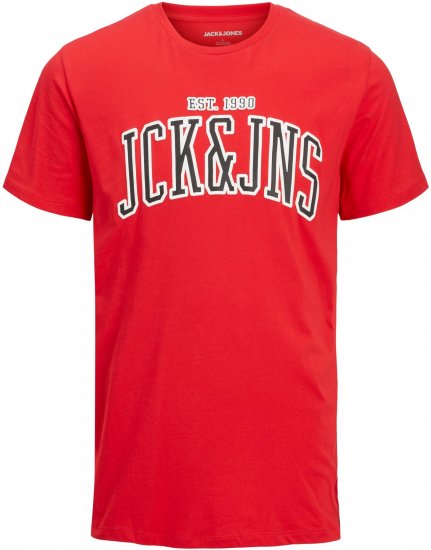 Jack & Jones JJCEMB TEE Red - T-särgid - Suured T-särgid 2XL – 14XL