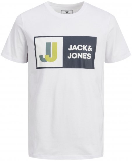 Jack & Jones JCOLOGAN TEE White - T-särgid - Suured T-särgid 2XL – 14XL
