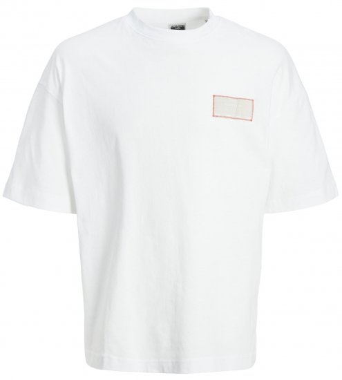 Jack & Jones JCONASA TEE White - T-särgid - Suured T-särgid 2XL – 14XL