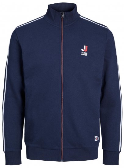 Jack & Jones JCOLOGAN ZIP Sweater Navy - Sviitrid ja Dressipluusid - Meeste suured kapuutsiga jakid suurustes 2XL – 14XL