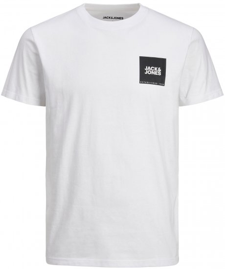 Jack & Jones JJLOCK TEE White - T-särgid - Suured T-särgid 2XL – 14XL