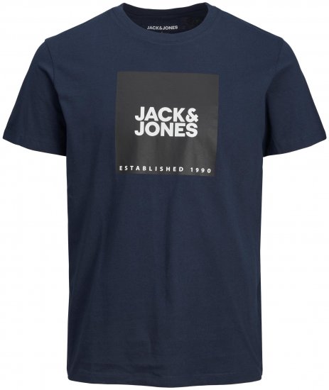 Jack & Jones JJLOCK TEE Navy - T-särgid - Suured T-särgid 2XL – 14XL