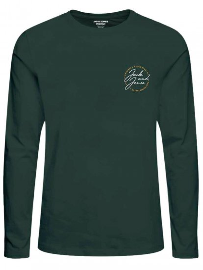 Jack & Jones JORJERRYS TEE LS Green - T-särgid - Suured T-särgid 2XL – 14XL