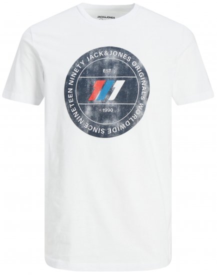 Jack & Jones JORNATE T-shirt White - T-särgid - Suured T-särgid 2XL – 14XL