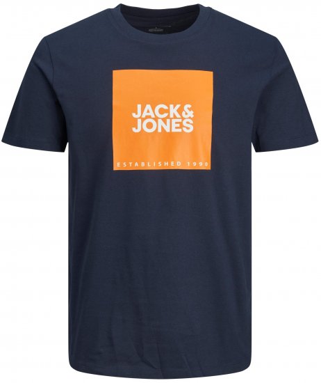 Jack & Jones JJLOCK TEE Dark Blue - T-särgid - Suured T-särgid 2XL – 14XL